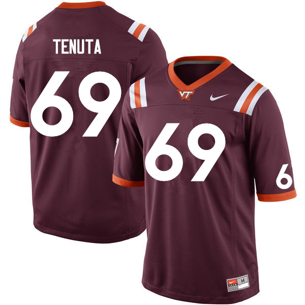 Men #69 Luke Tenuta Virginia Tech Hokies College Football Jerseys Sale-Maroon